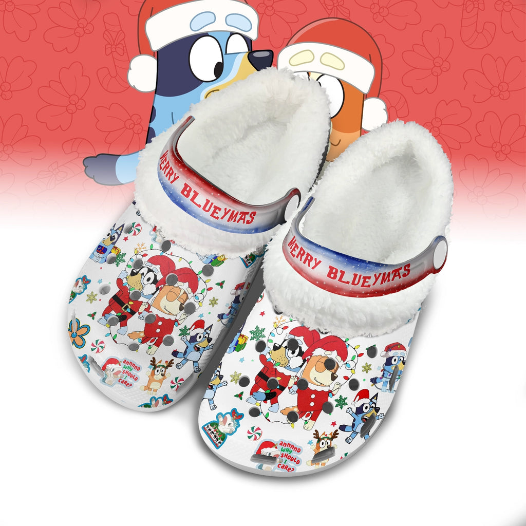 Bluey x Christmas Fleece Crocs Crocband Clogs Shoes | Buy for only at THK BUY