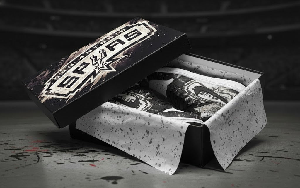 San Antonio Spurs Air Jordan 1 - Custom High Top Sneakers with Graphic Print - LeagueLockerGear