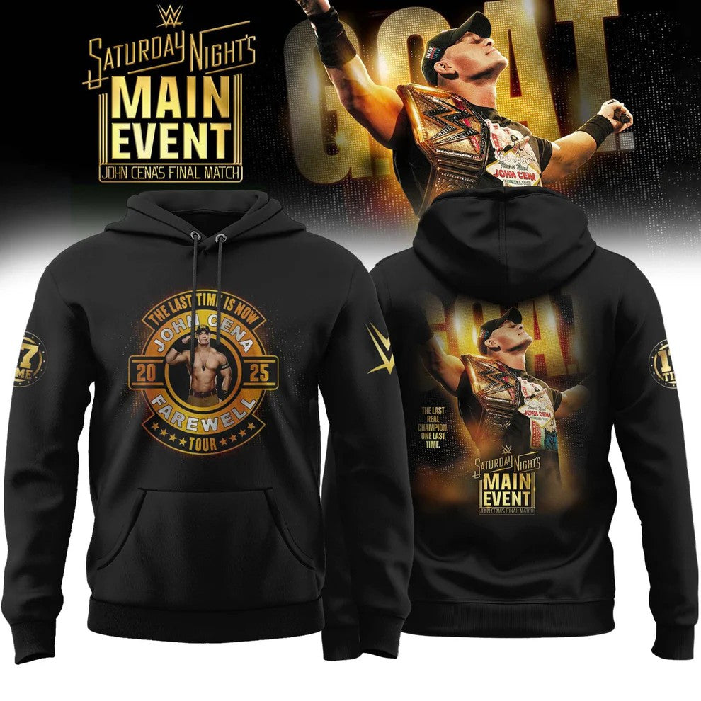 John Cena Farewell Tour Hoodie - WWE The Last Time Is Now Final Match Tribute 3D Graphic Pullover Sweatshirt - LeagueLockerGear