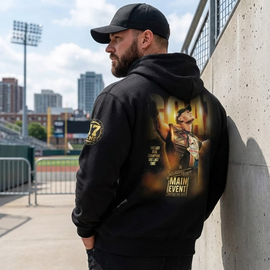 John Cena Farewell Tour Hoodie - WWE The Last Time Is Now Final Match Tribute 3D Graphic Pullover Sweatshirt - LeagueLockerGear