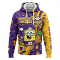 Minnesota Vikings SpongeBob Hoodie - 3D All Over Print Cartoon Crossover NFL Fan Gift - LeagueLockerGear