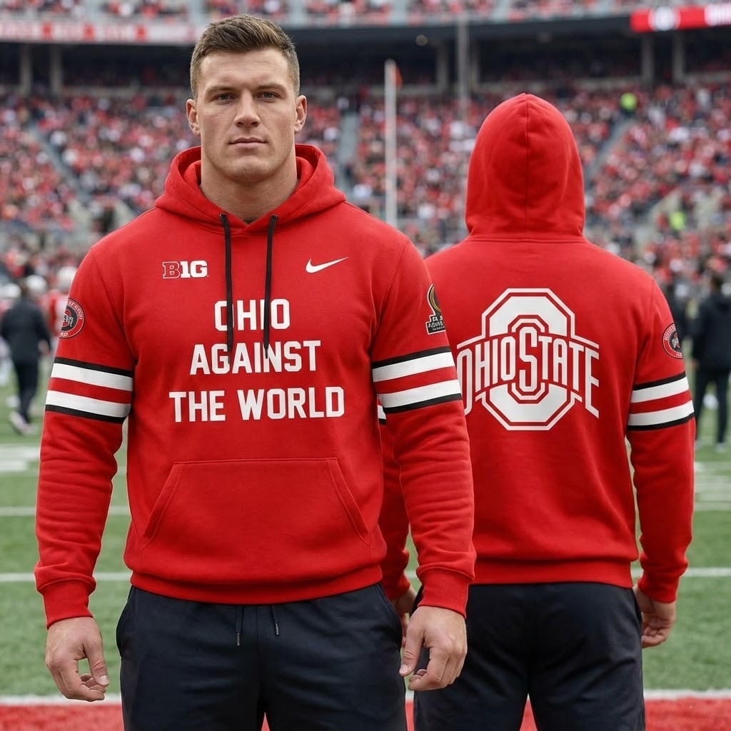 Ohio State Buckeyes Ohio Against The World Hoodie - 3D Printed College Football Fan Sweatshirt - LeagueLockerGear