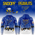 St. Louis Blues Snoopy Peanuts Hoodie - NHL Hockey Christmas Snowflake 3D Hoodie - LeagueLockerGear