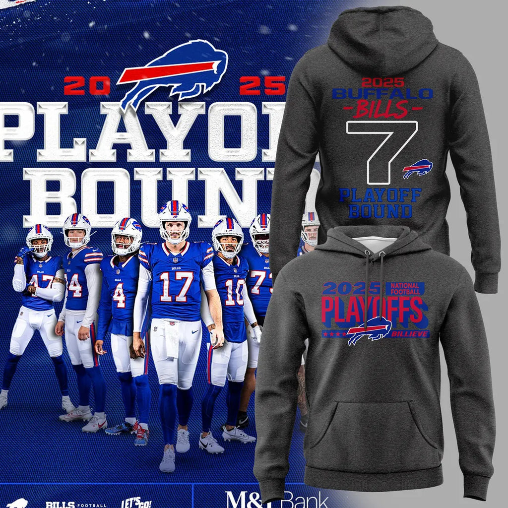Buffalo Bills 2025 Playoffs Hoodie - Playoff Bound Billieve Fan Apparel - LeagueLockerGear