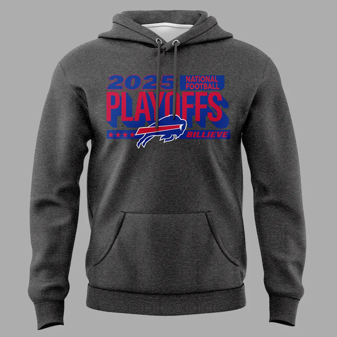 Buffalo Bills 2025 Playoffs Hoodie - Playoff Bound Billieve Fan Apparel - LeagueLockerGear