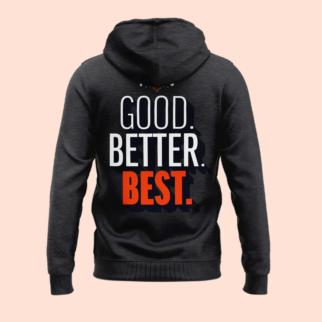Chicago Bears 2025 Playoffs Hoodie - Good Better Best Clinched Sweatshirt for NFL Fans - LeagueLockerGear