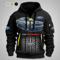 Custom Ford Mustang 3D Graphic Quater-Zip Hoodie - LeagueLockerGear