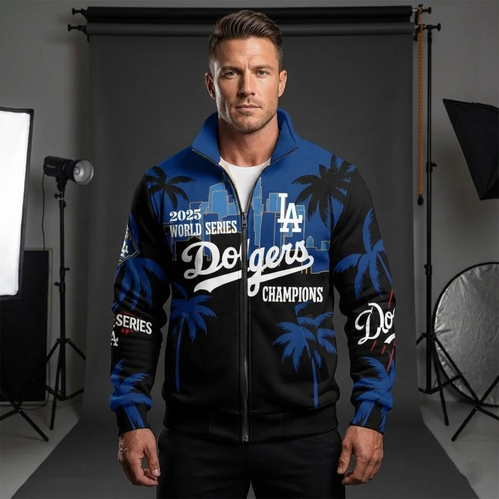 Los Angeles Dodgers Champions Fleece Jacket - World Series Back To Back - LeagueLockerGear