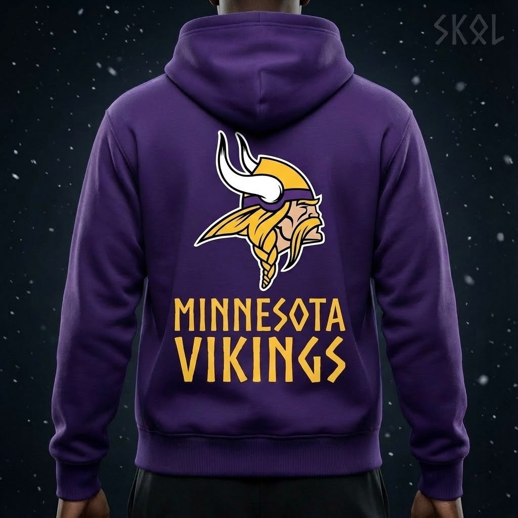 Minnesota Vikings King of the North Hoodie - NFL Fan Sweatshirt - LeagueLockerGear