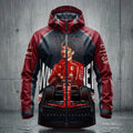 Charles Leclerc Formula 1 Jacket - Scuderia Ferrari 3D Graphic Hooded Rain Jacket - LeagueLockerGear