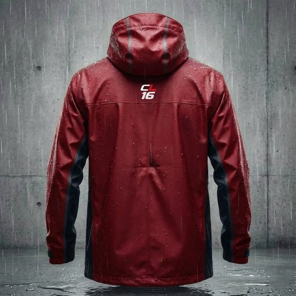 Charles Leclerc Formula 1 Jacket - Scuderia Ferrari 3D Graphic Hooded Rain Jacket - LeagueLockerGear