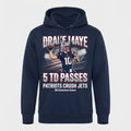 Drake Maye 5 TD Passes New England Patriots Hoodie - LeagueLockerGear