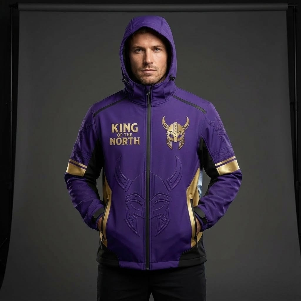Minnesota Vikings King Of The North 3D WATERPROOF JACKET - LeagueLockerGear