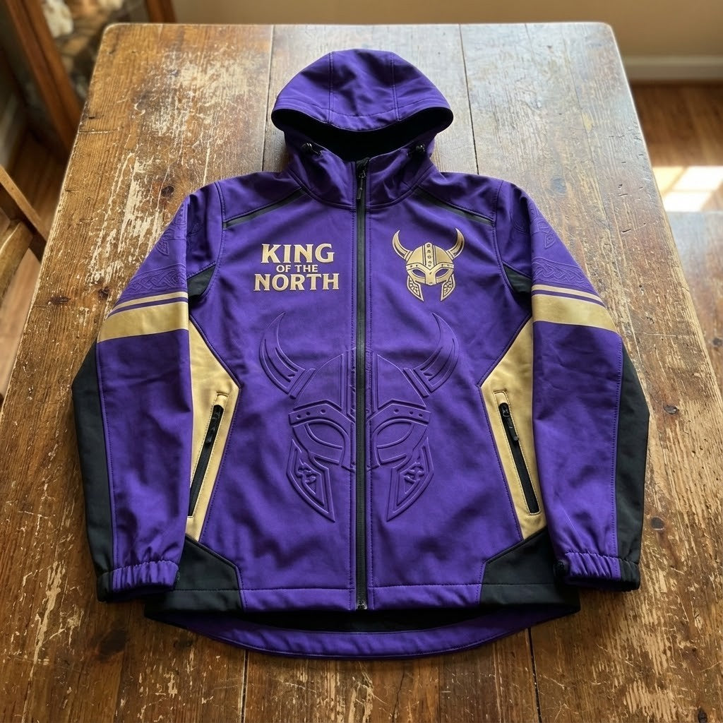 Minnesota Vikings King Of The North 3D WATERPROOF JACKET - LeagueLockerGear