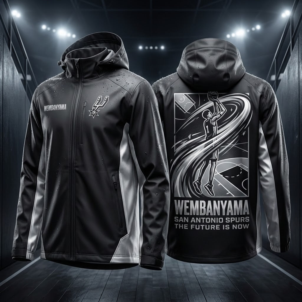 San Antonio Spurs Wembanyama Jacket - The Future Is Now Hooded Jacket - LeagueLockerGear