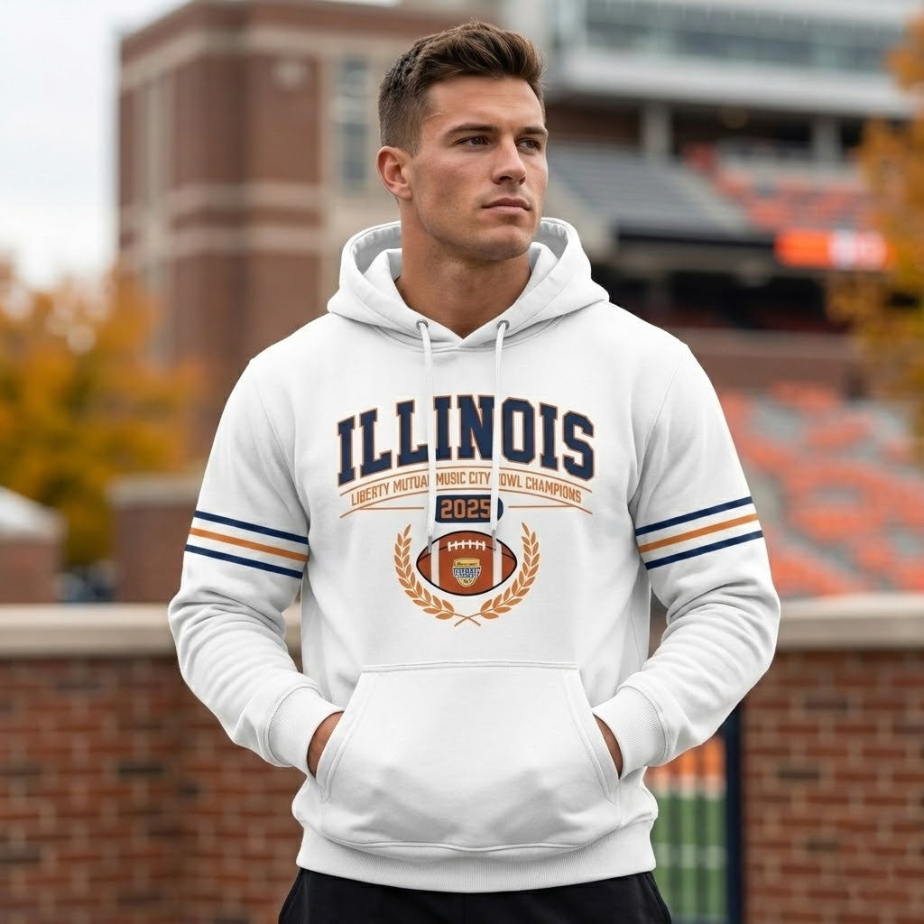 Illinois Fighting Illini Liberty Mutual Music City Bowl Champions 2025 Hoodie - LeagueLockerGear
