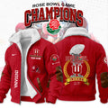 Custom Indiana Hoosiers Rose Bowl Champions Fleece Jacket - LeagueLockerGear
