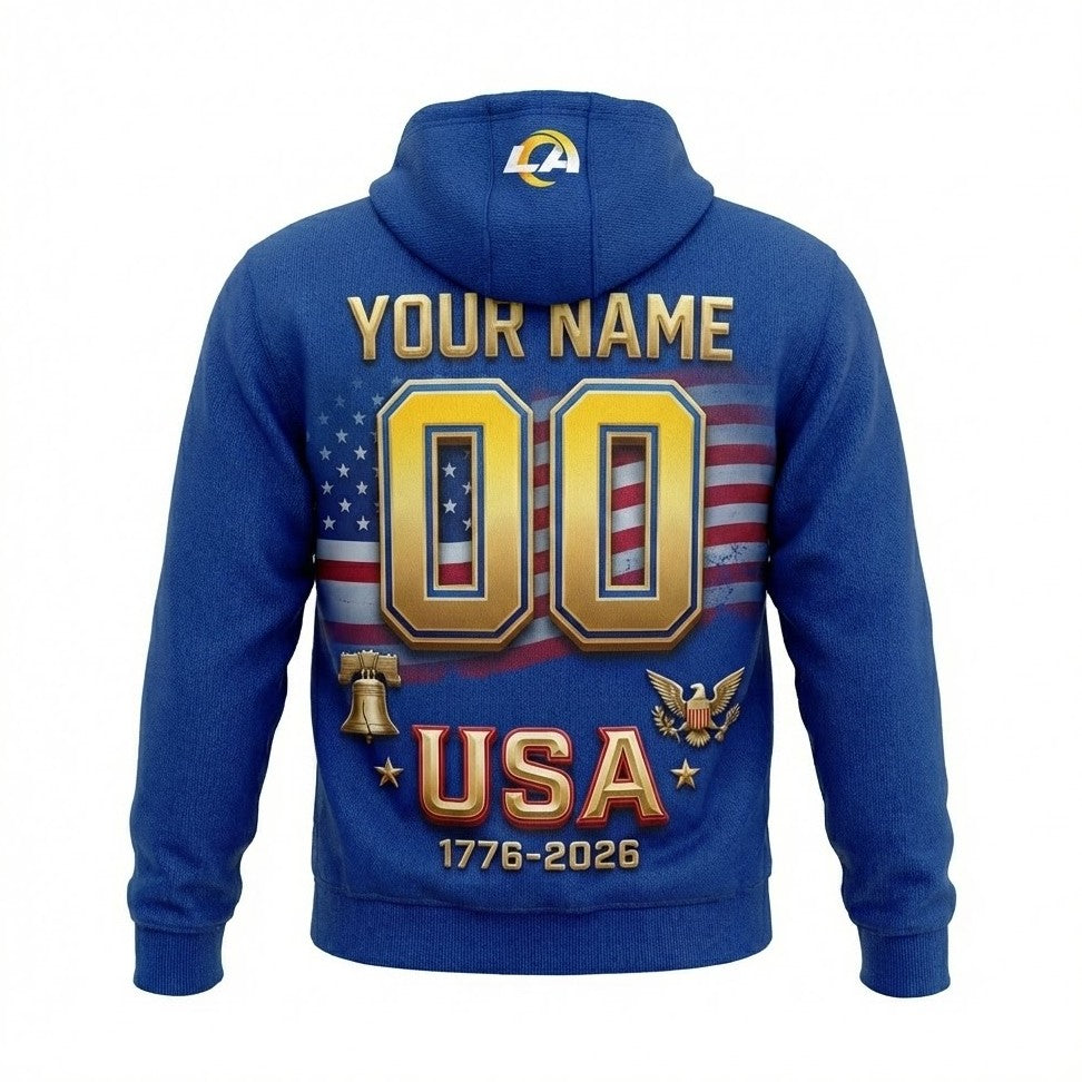 Los Angeles Rams USA 250 Years 1776-2026 Anniversary Hoodie - LeagueLockerGear