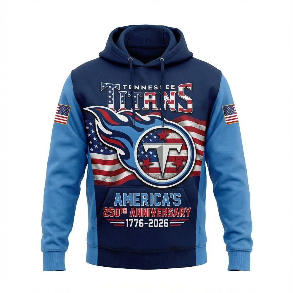 Tennessee Titans America's 250th Anniversary 1776-2026 Hoodie - LeagueLockerGear