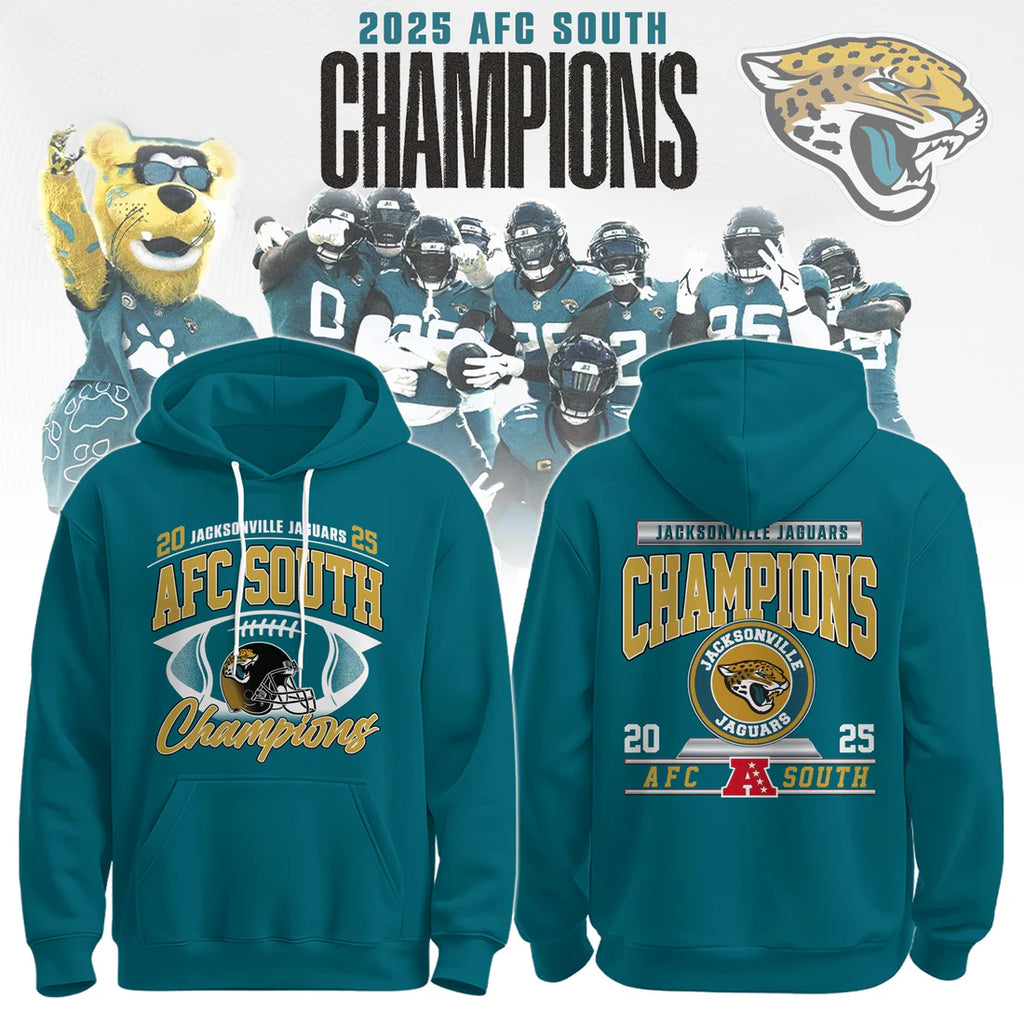 Jacksonville Jaguars AFC South Champions Hoodie 2025 - LeagueLockerGear