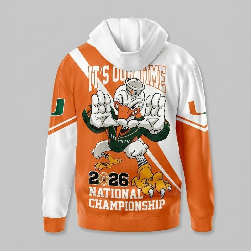 Miami Hurricanes Graphic 3D Hoodie - 2026 National Championship - LeagueLockerGear