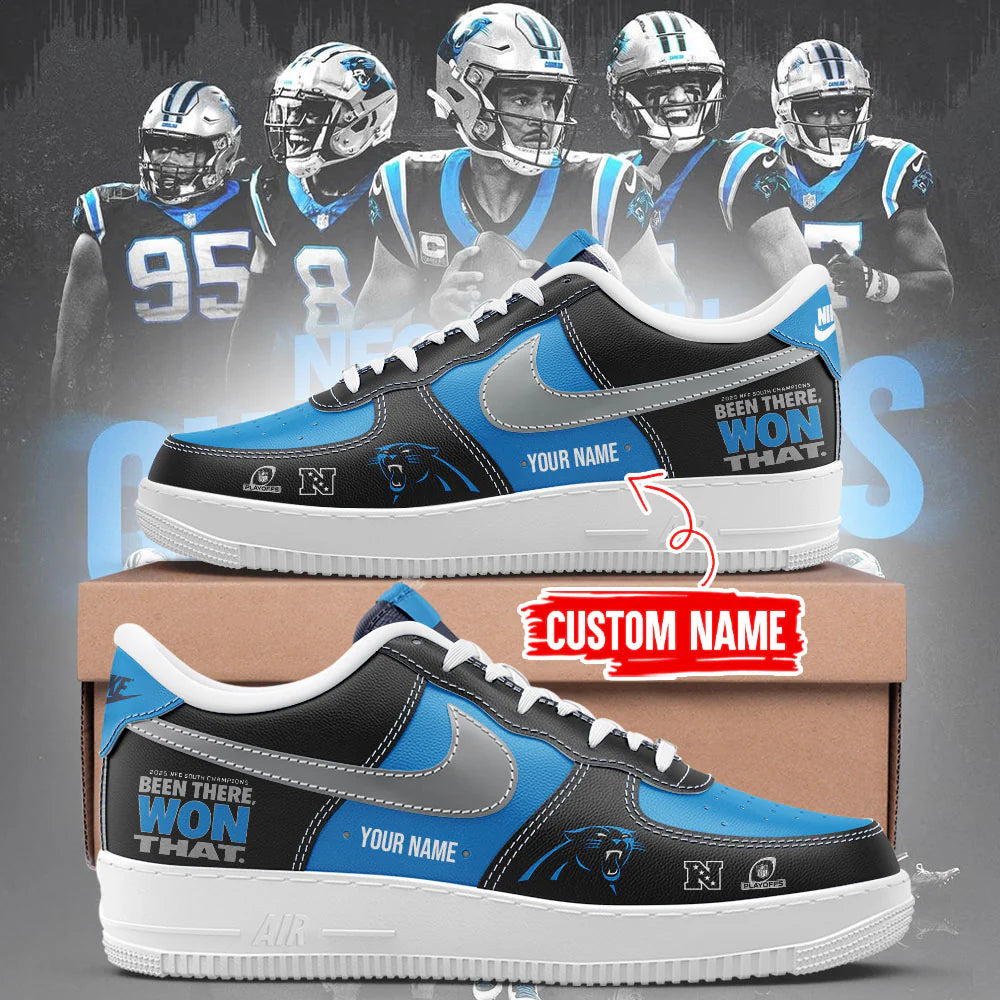 Carolina Panthers Custom Nike Air Force 1 - LeagueLockerGear