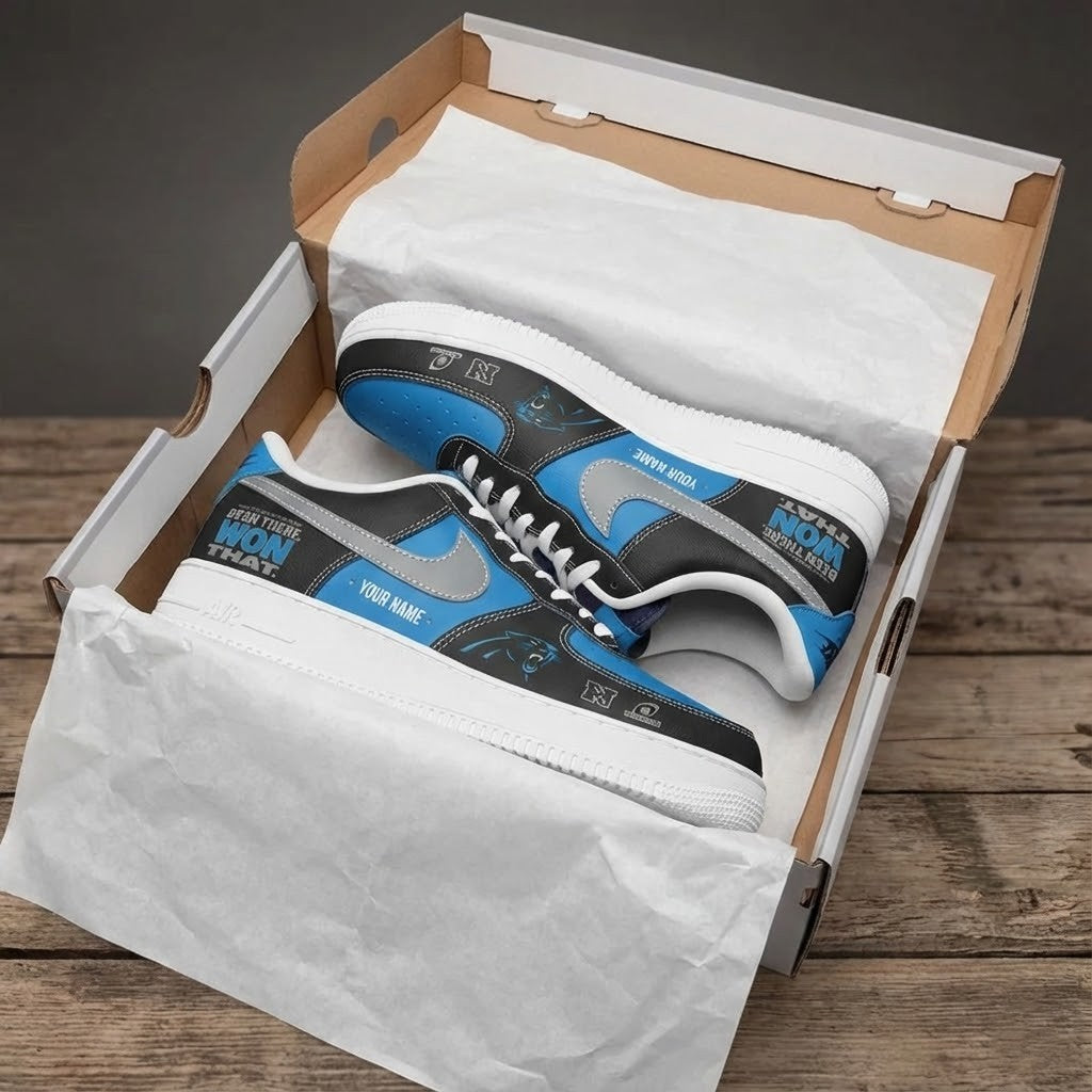 Carolina Panthers Custom Nike Air Force 1 - LeagueLockerGear