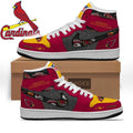 Arizona Cardinals Personalized Name Heartbeat High Top Shoes - LeagueLockerGear