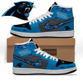 Carolina Panthers Personalized Name Heartbeat Air Jordan 1 - LeagueLockerGear