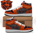 Chicago Bears Personalized Name Football Heartbeat High Top Shoes - LeagueLockerGear