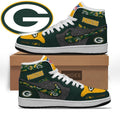 Green Bay Packers Personalized Name Heartbeat High Top Shoes - LeagueLockerGear