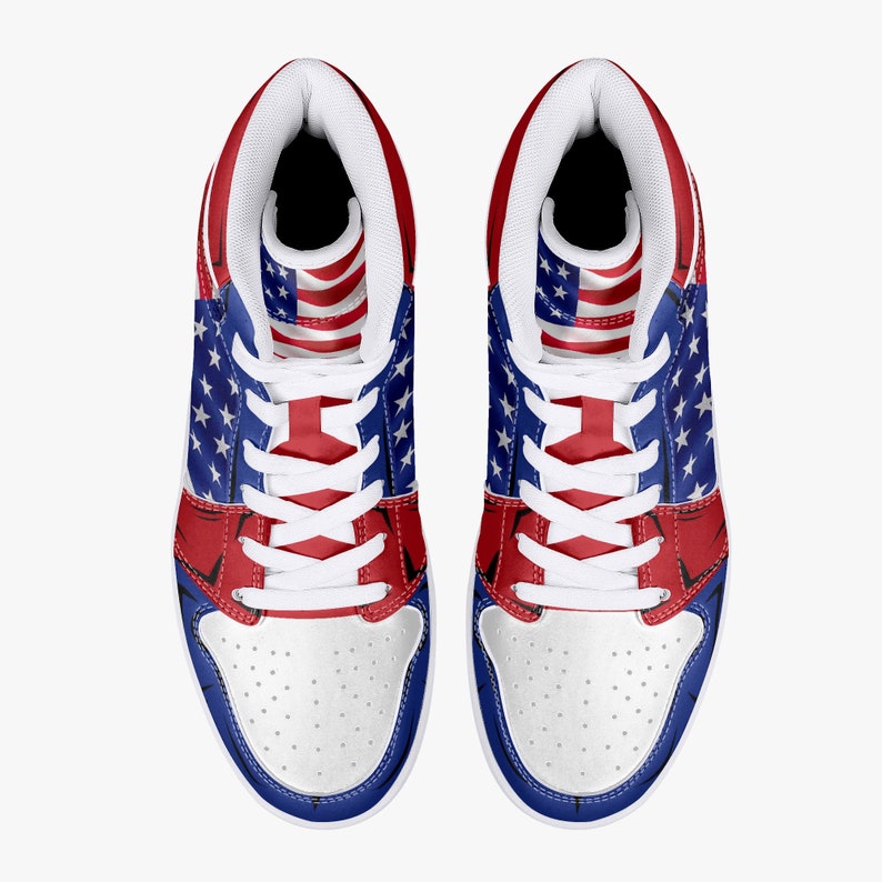 USA Patriotic American Flag Great Seal High Top Shoes - LeagueLockerGear