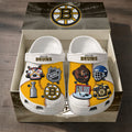 Boston Bruins Hockey Clogs With Charms - LeagueLockerGear