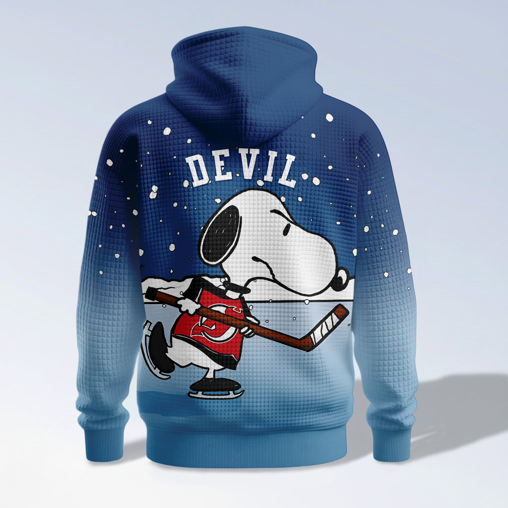 New Jersey Devils Snoopy Hockey Hoodie - LeagueLockerGear
