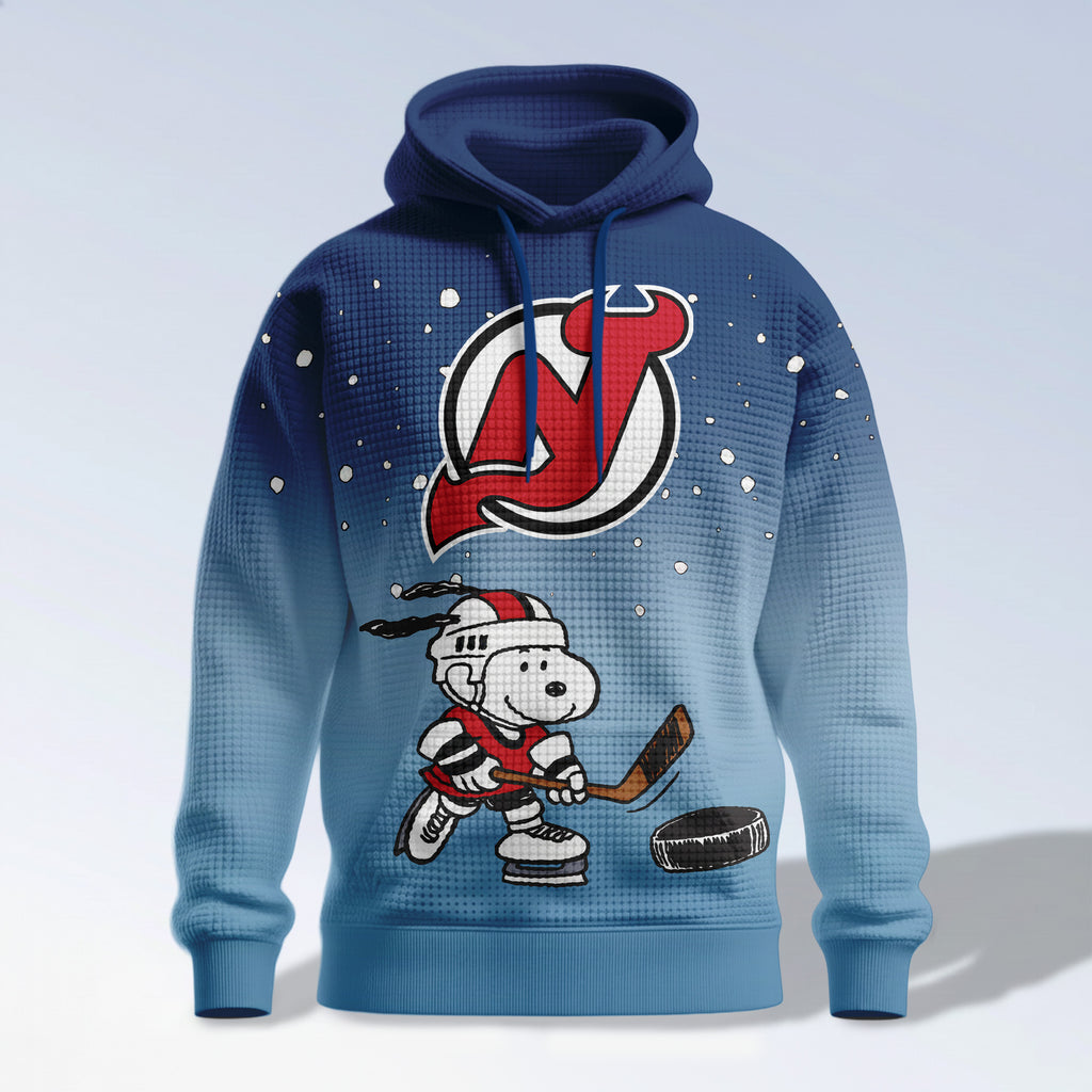 New Jersey Devils Snoopy Hockey Hoodie - LeagueLockerGear