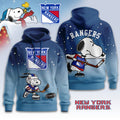 New York Rangers Snoopy Peanuts Hockey Hoodie - LeagueLockerGear