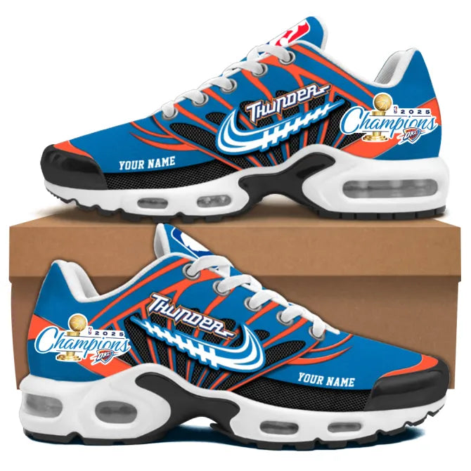 Oklahoma City Thunder 2025 Champions Custom Name Air Max Plus Shoes - LeagueLockerGear
