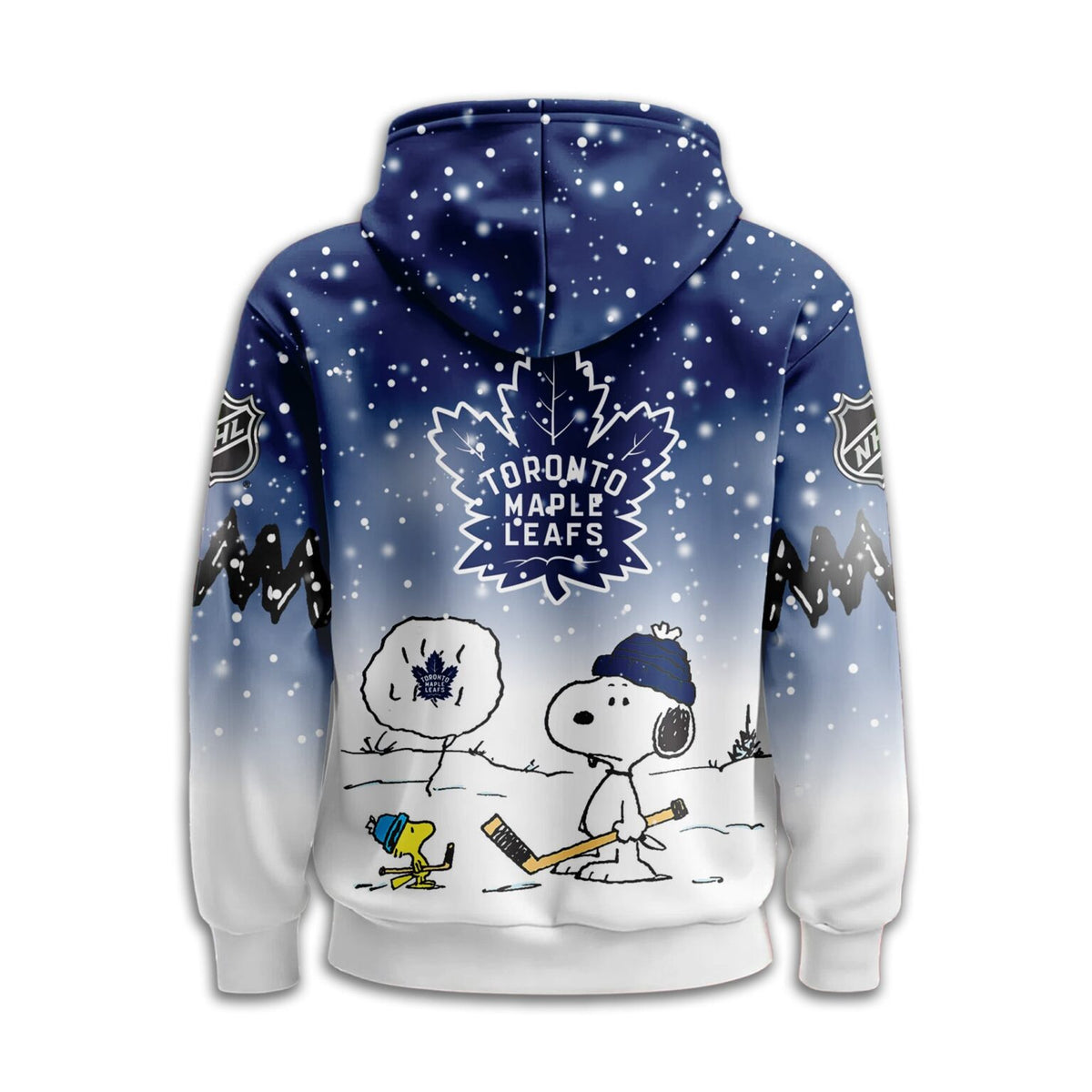 Toronto Maple Leafs Snoopy Charlie Brown Winter Hockey Hoodie - LeagueLockerGear