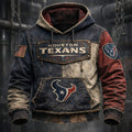 Houston Texans Rugged Leather Style Hoodie - LeagueLockerGear