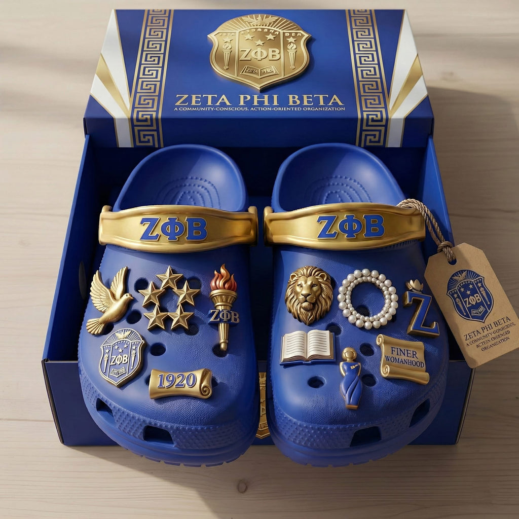 Zeta Phi Beta 1920 Custom Charms Clogs - LeagueLockerGear