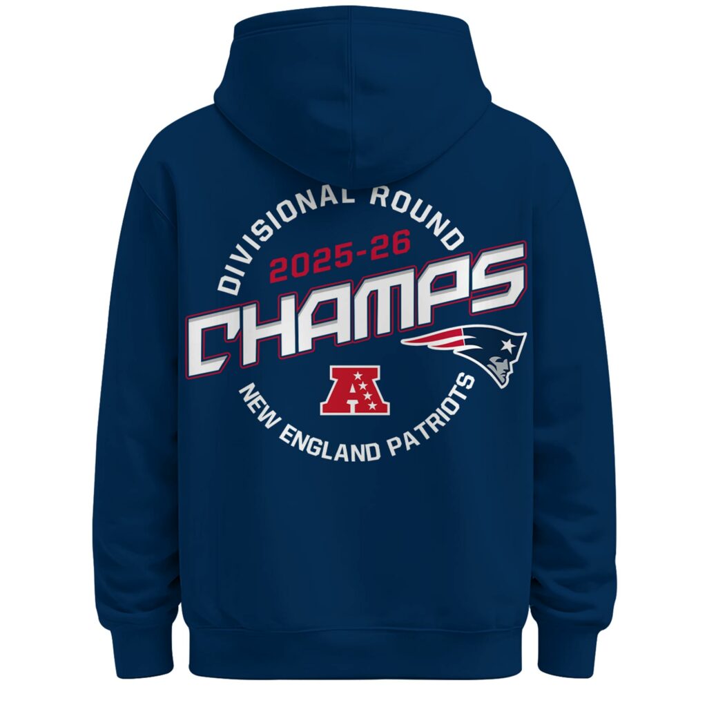 New England Patriots Divisional Round Champs 2025-26 Play Off Hoodie - LeagueLockerGear