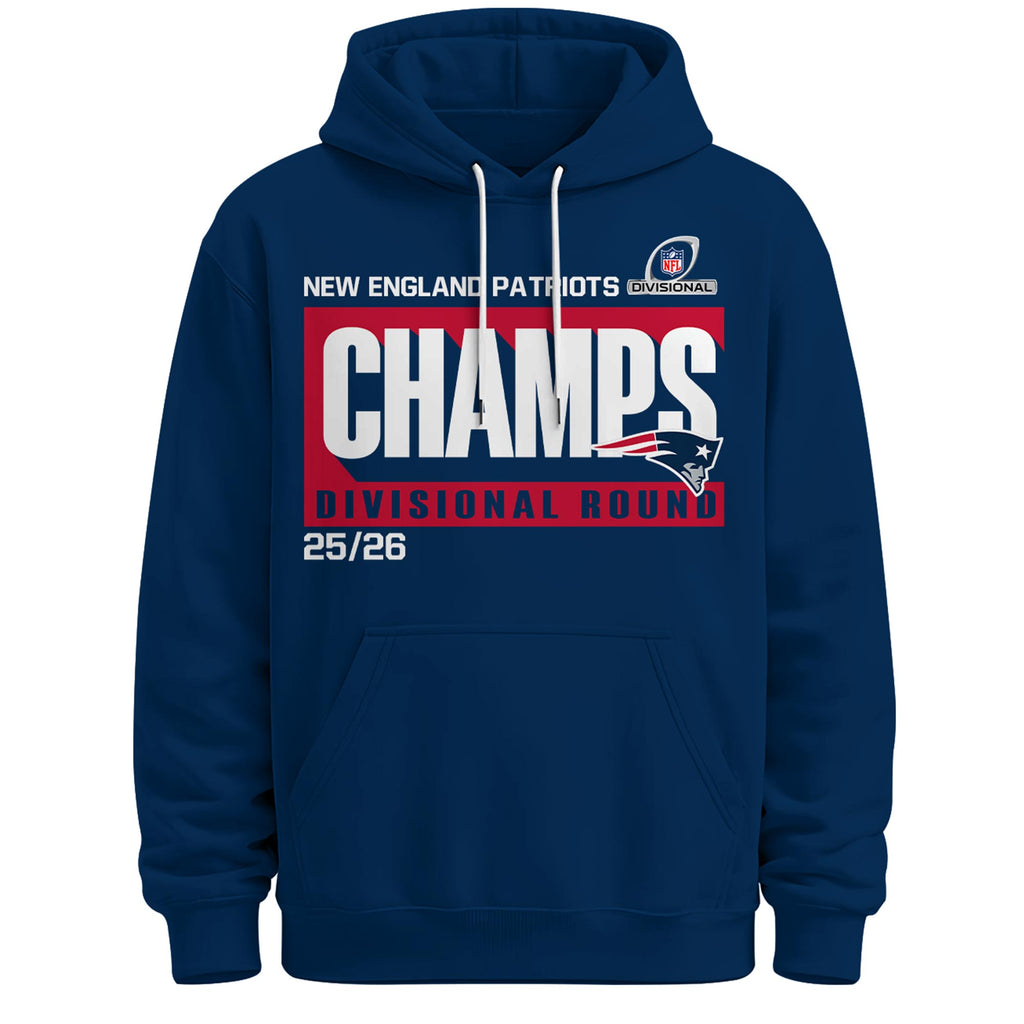 New England Patriots Divisional Round Champs 2025-26 Play Off Hoodie - LeagueLockerGear