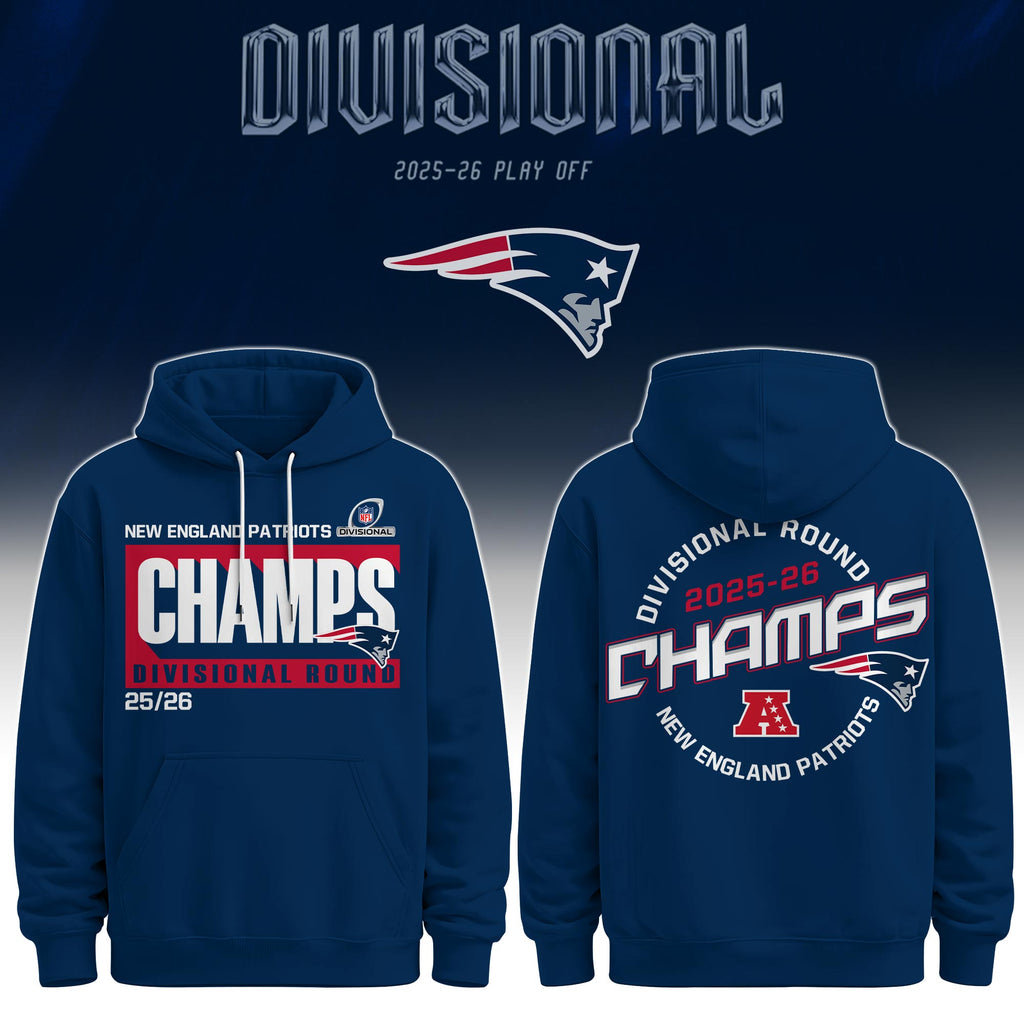 New England Patriots Divisional Round Champs 2025-26 Play Off Hoodie - LeagueLockerGear