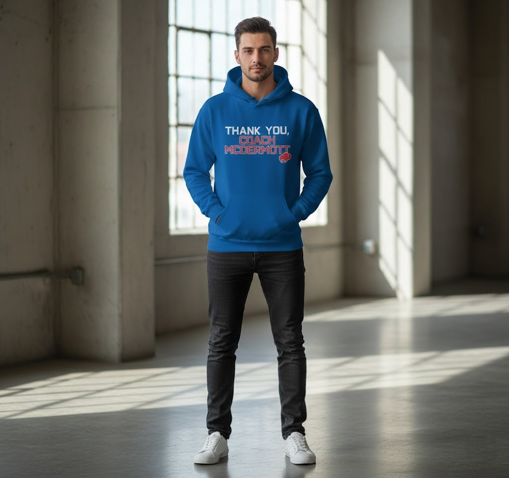 Buffalo Bills Thank You Coach McDermott Hoodie - LeagueLockerGear