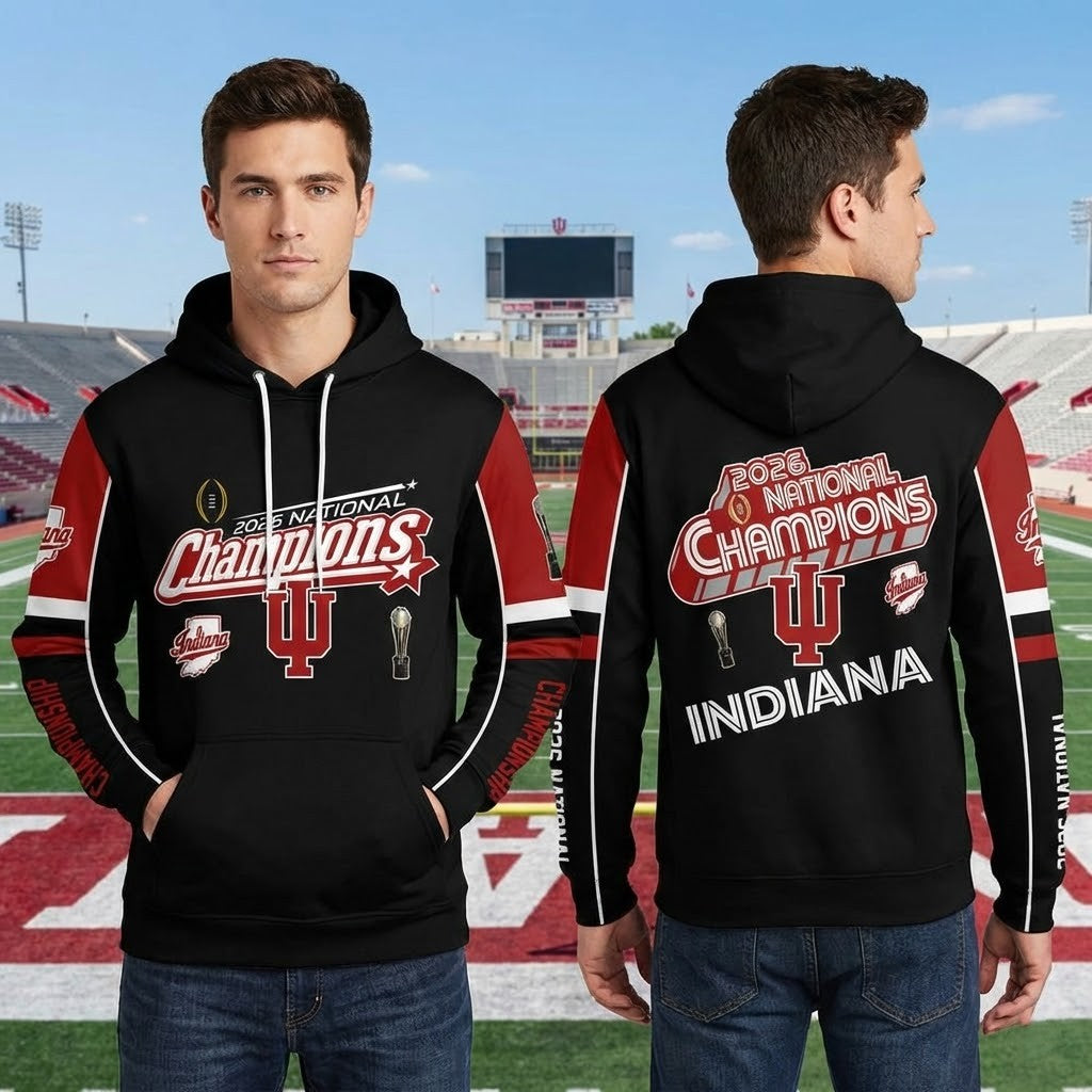 Indiana Hoosiers 2026 National Champions Hoodie - LeagueLockerGear
