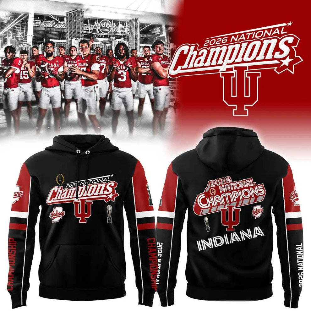 Indiana Hoosiers 2026 National Champions Hoodie - LeagueLockerGear