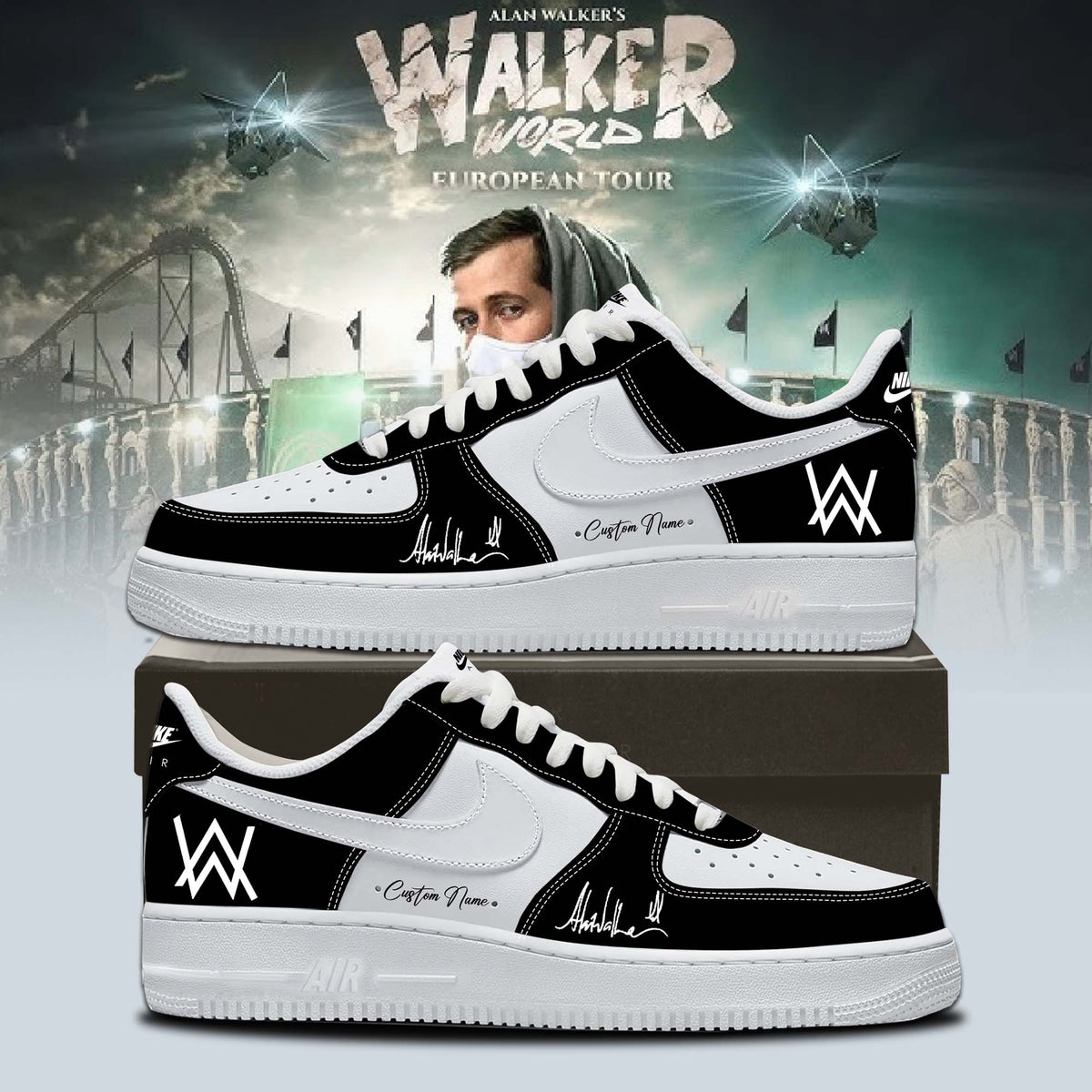 Alan Walker Walker World European Tour Custom Air Force 1 - LeagueLockerGear