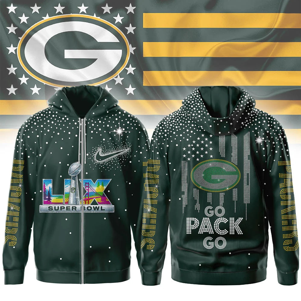 Green Bay Packers Super Bowl LIX Hoodie - LeagueLockerGear