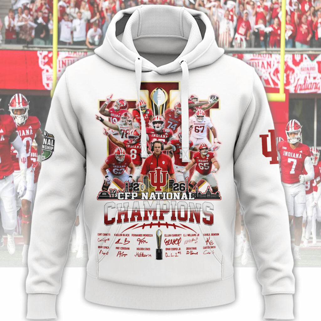 Indiana Hoosiers 2026 CFP National Champions Hoodie - LeagueLockerGear