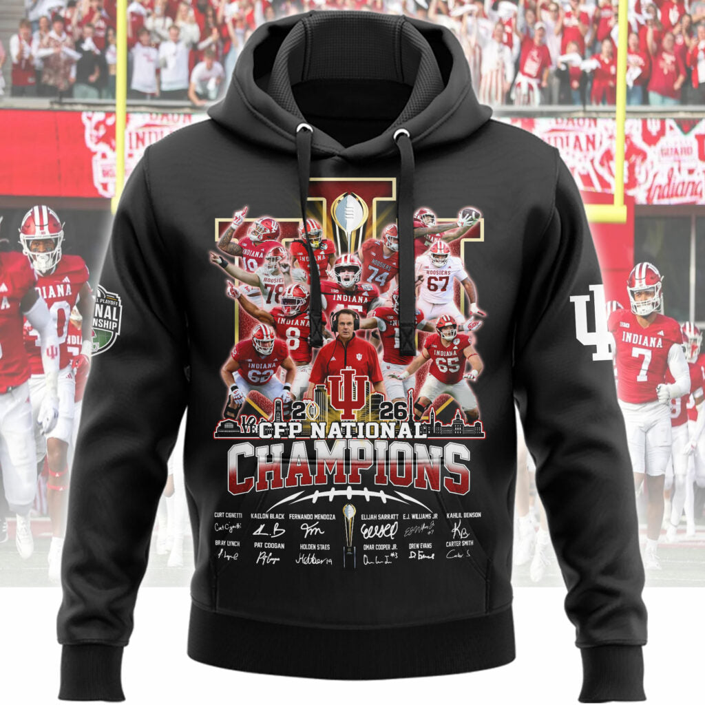 Indiana Hoosiers 2026 CFP National Champions Hoodie - LeagueLockerGear